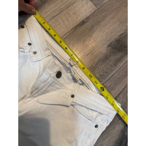 J. Crew Womens Stretch White Denim Jeans Size 28/28 Slim Fit Classic Style FLAW - Picture 4 of 10